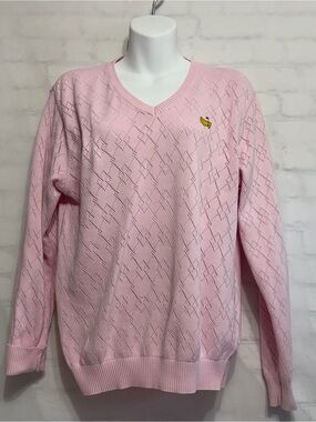VTG Masters Collection Pink V-Neck Sweater Women’s Golf Pink/small